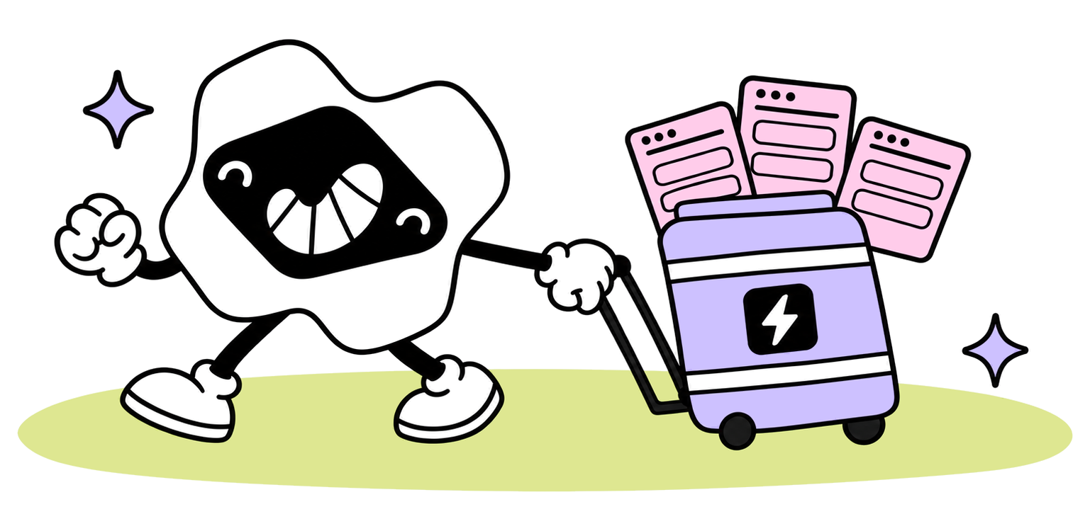 Maskot Macaly odnáší z Boltu složku s kódem projektu.
